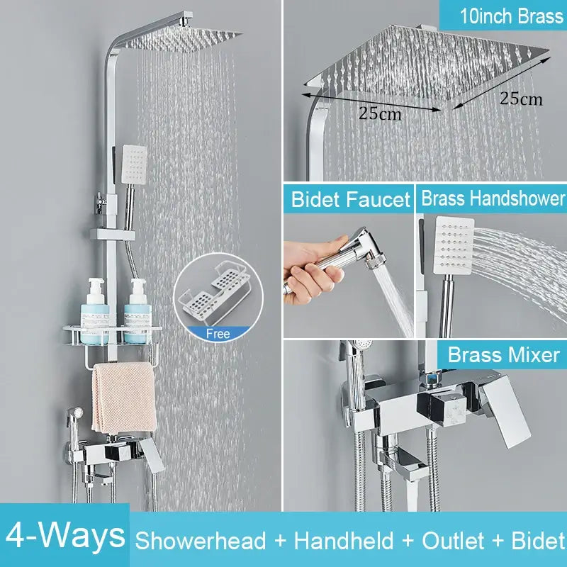 8090 Brass Shower Faucet Set